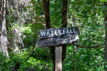 sign in the woods