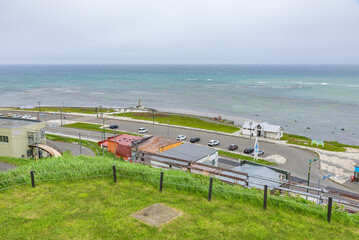 View of the Cape Soya, in Wakkanai City, the northernmost point of the island of Hokkaido, Japan.