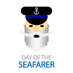 Day of the Seafarer Sailor, vector art illustration.