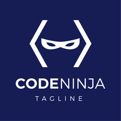 Code ninja simple modern logo design  © Nanda Krista