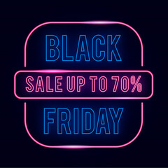  Black Friday banner neon sign design