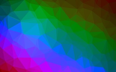 Fototapeta premium Dark Multicolor, Rainbow vector triangle mosaic template.