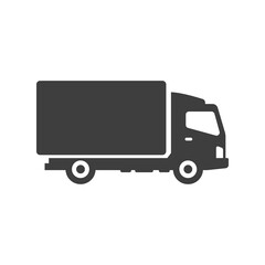 Transportation vehicle black vector pictogram