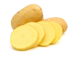 young potatoes isolated on white