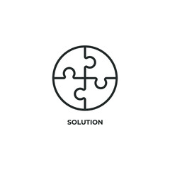 solution line icon. linear style sign for mobile concept and web design. Outline vector icon. Symbol, logo illustration. Vector graphics
