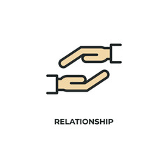 relationship vector icon. Colorful flat design vector illustration. Vector graphics