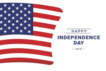 United States Independence Day. Vector Illustration. The illustration is suitable for banners, flyers, stickers, cards, etc.