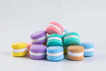 Colorful and delicious macaron cake