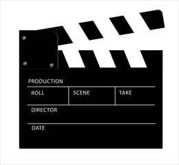 Obraz premium movie clapper board for any design and good for your project.