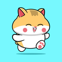 Cute hamster vector design with kawaii style