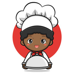 cute cartoon chef character design