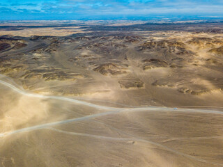 Lonely desert travel