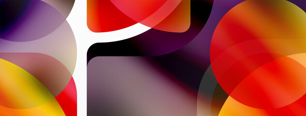 Obraz premium Transparent effects geometric abstract background. Minimalist wallpaper, banner, background or landing