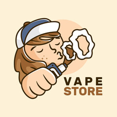 Hand Drawn Vape Store logo