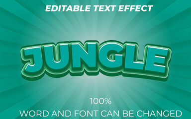 Jungle text effect style editable vector