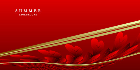 Abstract red gold background
