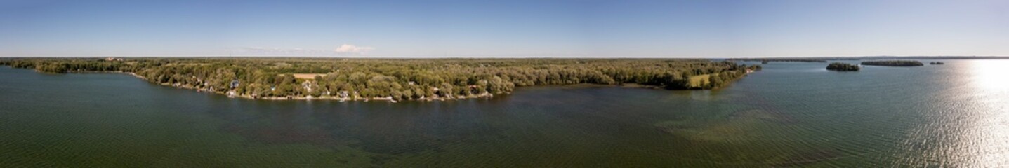 wasaga panorama with drone views sunset time 