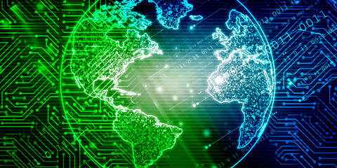 2d illustration world map abstract background
