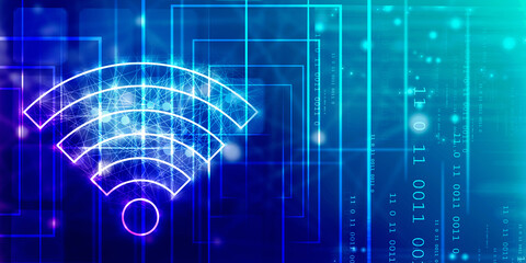 2d illustration WiFi symbol sign
