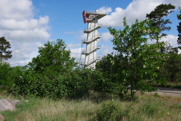 Aussichtsturm am ehemaligen Tagebau am entstehenden Ostsee von Cottbus