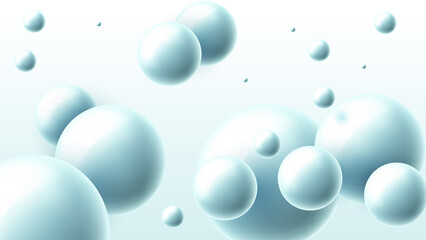 Abstract 3D Modern Background With Metal Sphere Balls Shadows Backdrop Wallpaper Decoration Vector Design Style Decoration Banner