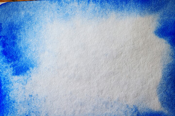 blue watercolor background paper texture vignetting frame