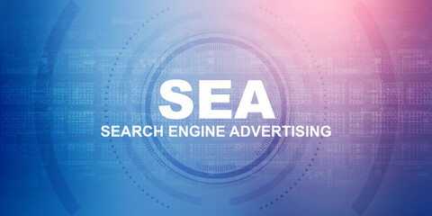 
2d illustration search engine advertising