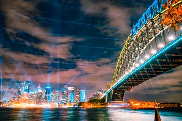 Photo sur Plexiglas Sydney Harbour Bridge city harbour bridge