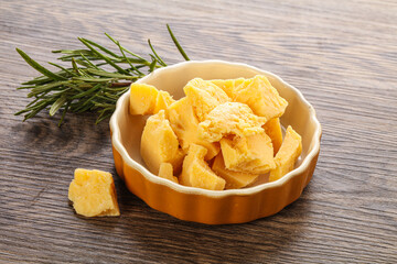 Pieces of delicous parmesan cheese