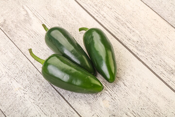 Green raw jalapeno peper heap