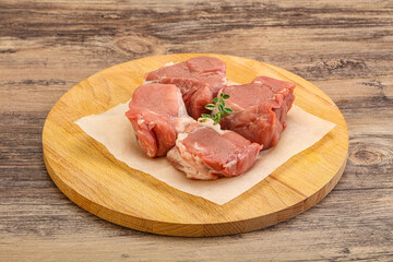 Raw pork tenderloin for cooking