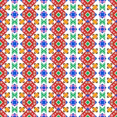 The red square design in fashion seamless pattern