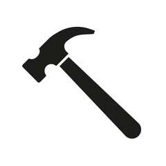 Hammer vector icon isolated on white background