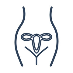 Female, organ, uterus, vagina icon