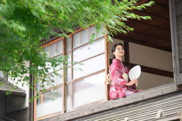 旅行の夏のイメージ　広角
