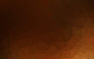 Light Yellow, Orange vector shining triangular pattern.