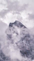 Landscape with clouds over mountain - Hochkönig Austria