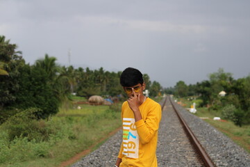 child on railway