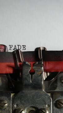 Fade in title typewriter text movie screenwriting vertical video for social media