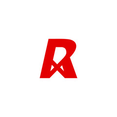 R initial oil resource icon logo vector