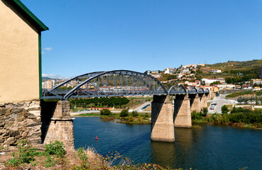 Fototapeta premium Bridges over Douro river in Peso da Regua, Portugal