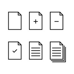 Document icon set