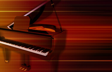 abstract blurred music background with grand piano - 513266919