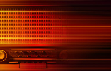 abstract blurred music background with retro radio - 513266928