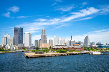 Scenery of yokohama port near tokyo, japan