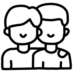 handdrawn friendship icon