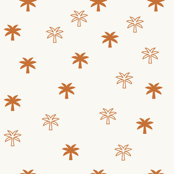palm seamless design pattern brown