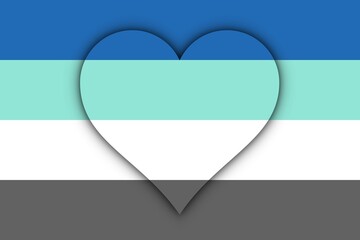 Bandera Freysexualidad con corazón