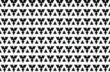 Abstract black and white pattern. Monochrome seamless geometric pattern. Repeating shapes, geometric elements.