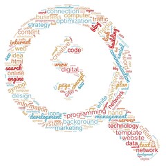 SEO - search engine optimization in word cloud
